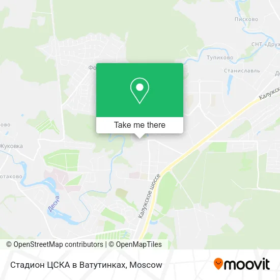 Стадион ЦСКА в Ватутинках map