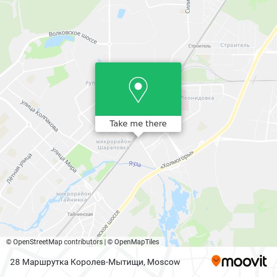 28 Маршрутка Королев-Мытищи map