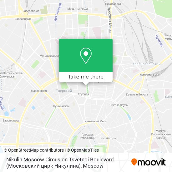 Nikulin Moscow Circus on Tsvetnoi Boulevard (Московский цирк Никулина) map