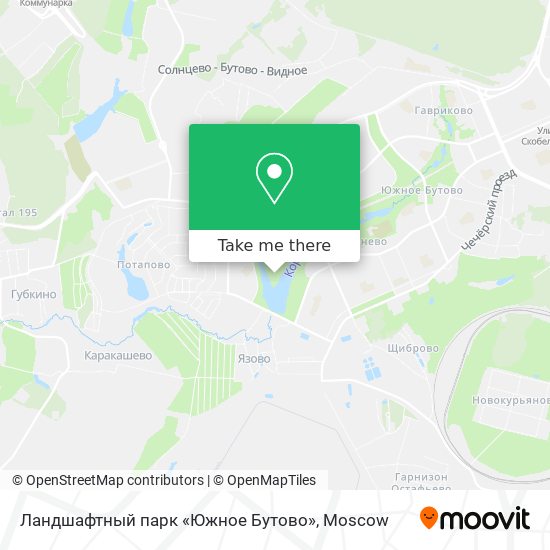 Ландшафтный парк «Южное Бутово» map