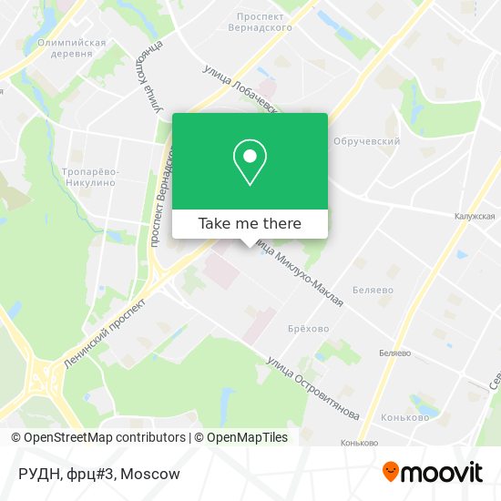 РУДН, фрц#3 map