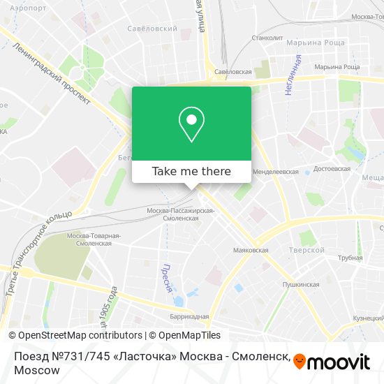 Поезд №731 / 745 «Ласточка» Москва - Смоленск map