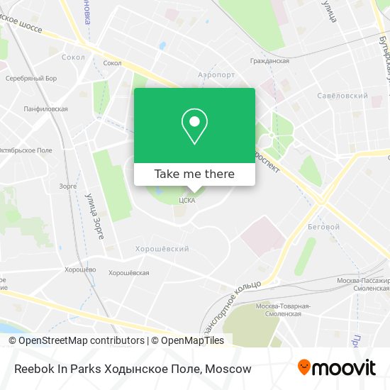 Reebok In Parks Ходынское Поле map