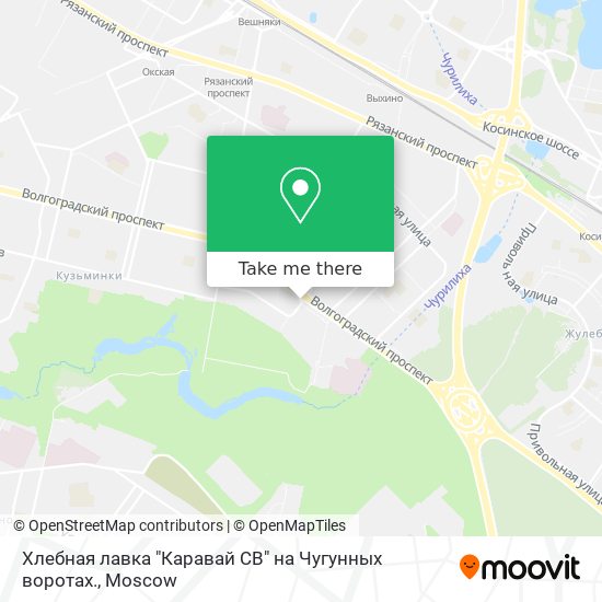 Хлебная лавка "Каравай СВ" на Чугунных воротах. map