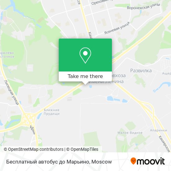 Бесплатный автобус до Марьино map