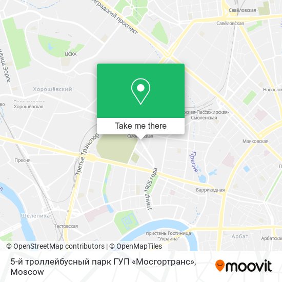 5-й троллейбусный парк ГУП «Мосгортранс» map