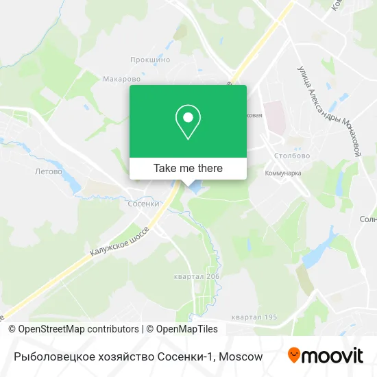 Рыболовецкое хозяйство Сосенки-1 map