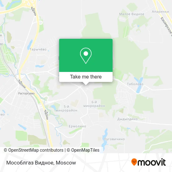 Мособлгаз Видное map