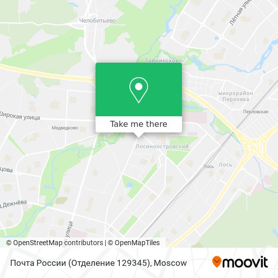 Почта России (Отделение 129345) map