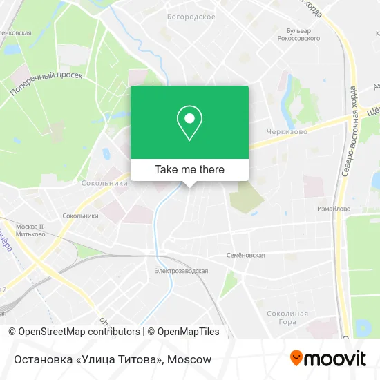 Остановка «Улица Титова» map