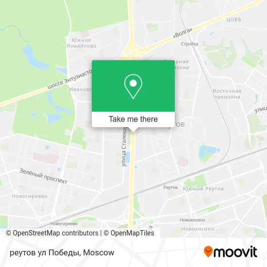 реутов ул Победы map