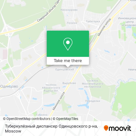 Туберкулёзный диспансер Одинцовского р-на map