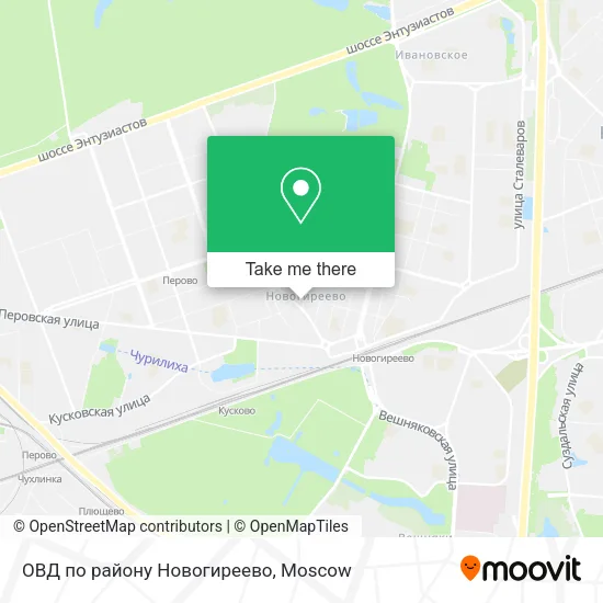ОВД по району Новогиреево map