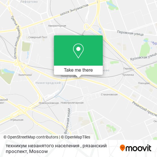 техникум незанятого населения , рязанский проспект map