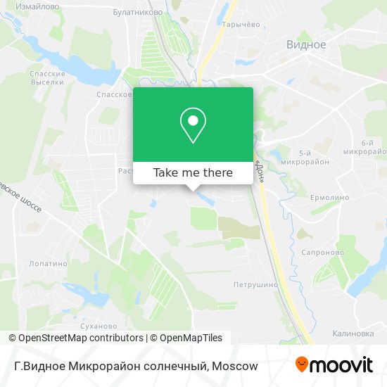 Г.Видное Микрорайон солнечный map