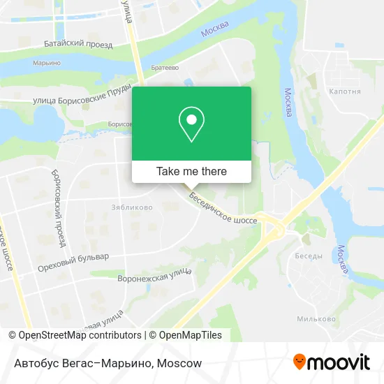 Автобус Вегас–Марьино map