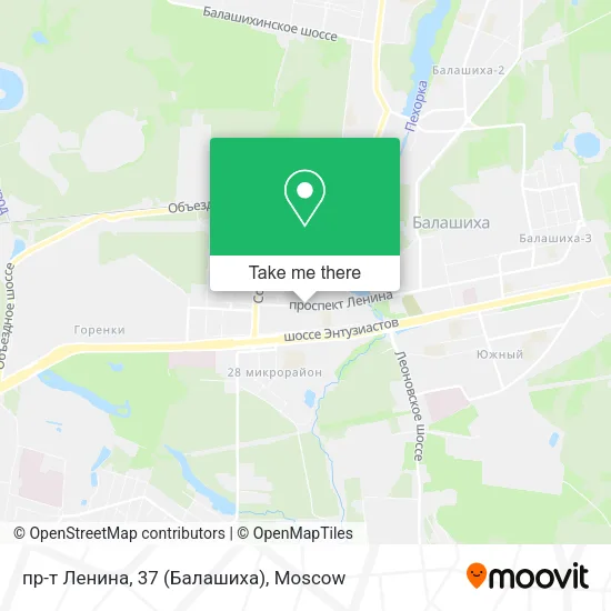 пр-т Ленина, 37 (Балашиха) map