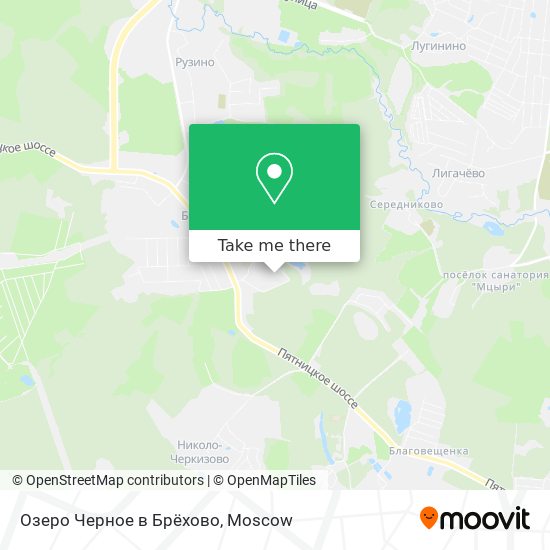 Озеро Черное в Брёхово map