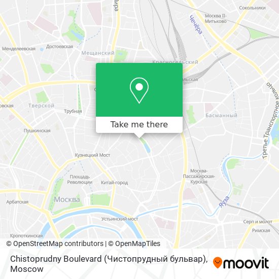 Chistoprudny Boulevard (Чистопрудный бульвар) map