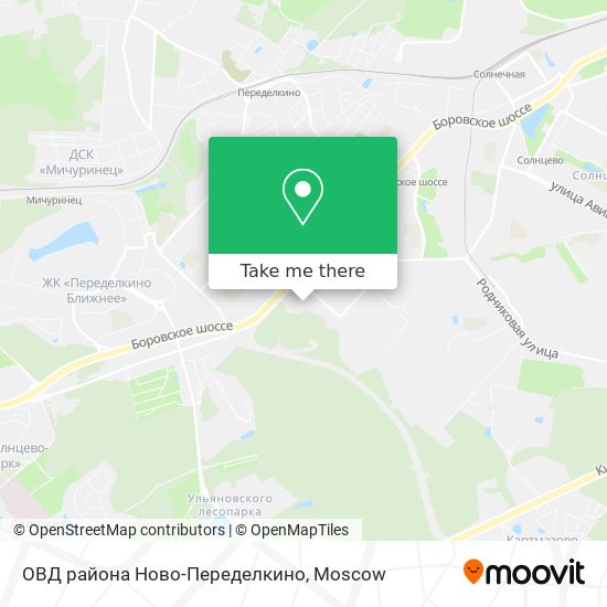 ОВД района Ново-Переделкино map