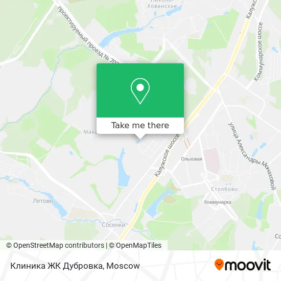 Клиника ЖК Дубровка map