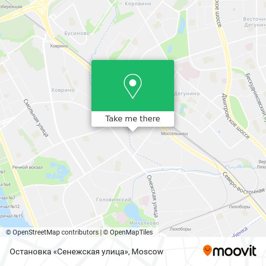 Остановка «Сенежская улица» map