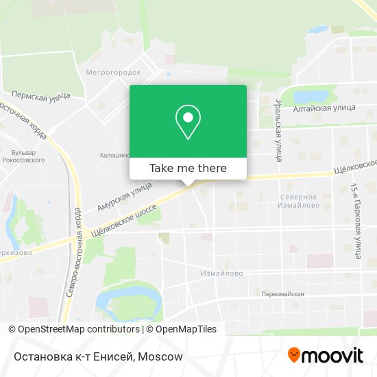 Остановка к-т Енисей map