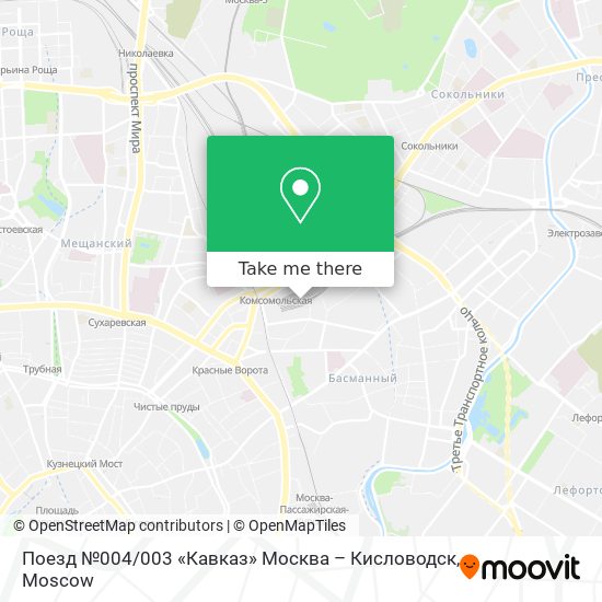 Поезд №004 / 003 «Кавказ» Москва – Кисловодск map