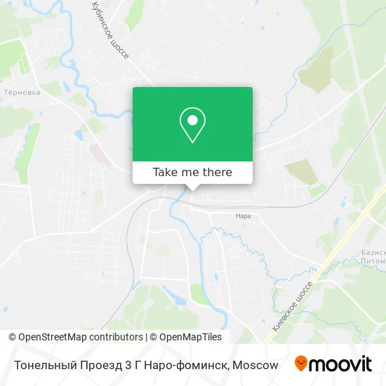 Тонельный Проезд 3 Г Наро-фоминск map