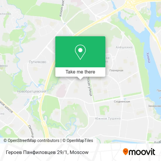 Героев Панфиловцев 29/1 map