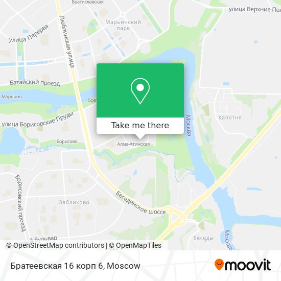 Братеевская 16 корп 6 map
