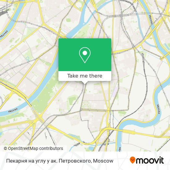 Пекарня на углу у ак. Петровского map