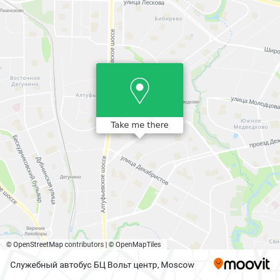 Служебный автобус БЦ Вольт центр map