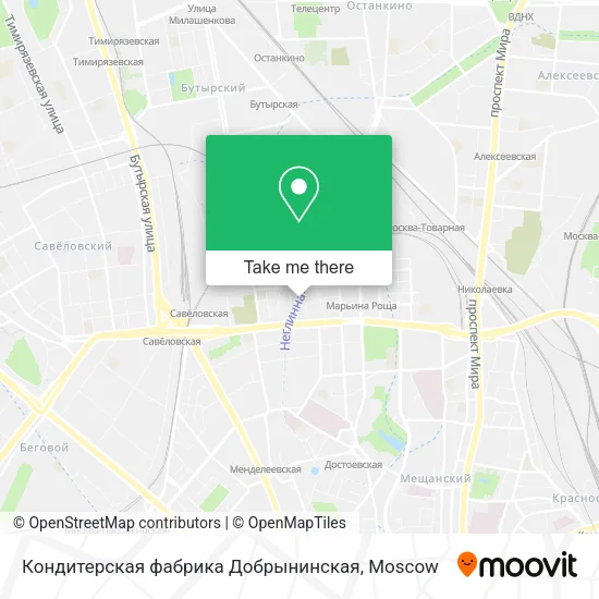 Кондитерская фабрика Добрынинская map