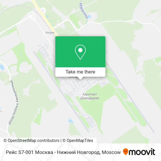 Рейс S7-001 Москва - Нижний Новгород map