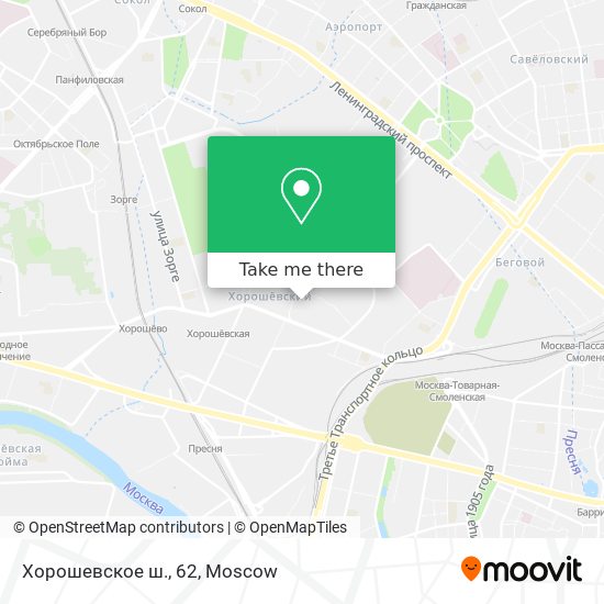 Хорошевское ш., 62 map