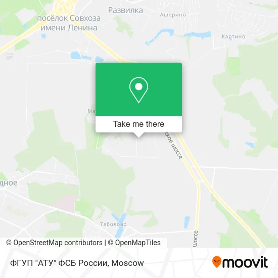 ФГУП "АТУ" ФСБ России map