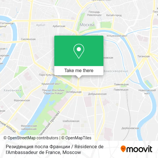 Резиденция посла Франции / Résidence de l'Ambassadeur de France map