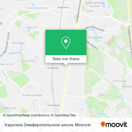 Карусель Симферопольское шоссе map