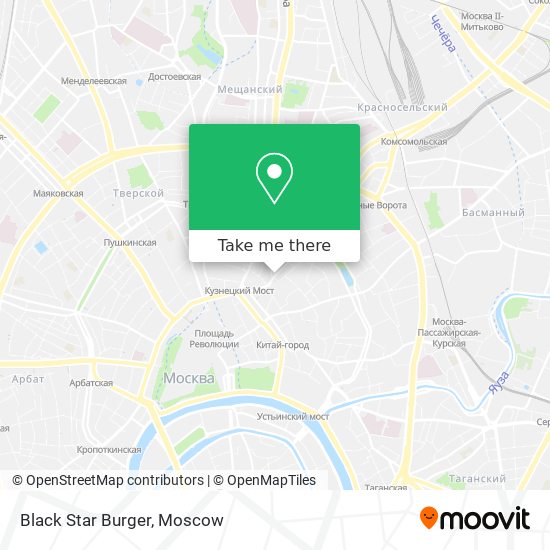 Black Star Burger map