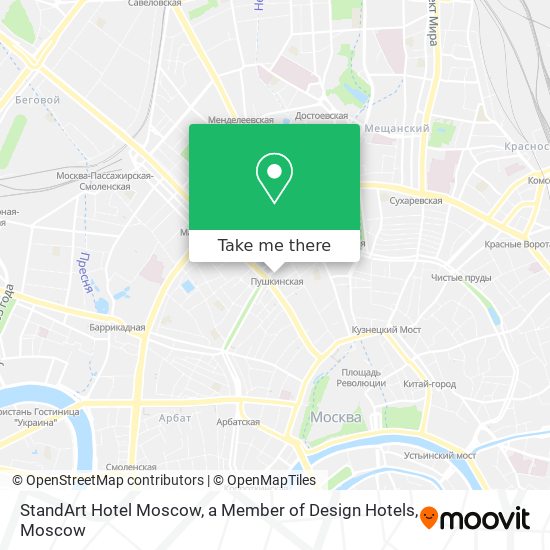 StandArt Hotel Moscow, a Member of Design Hotels map