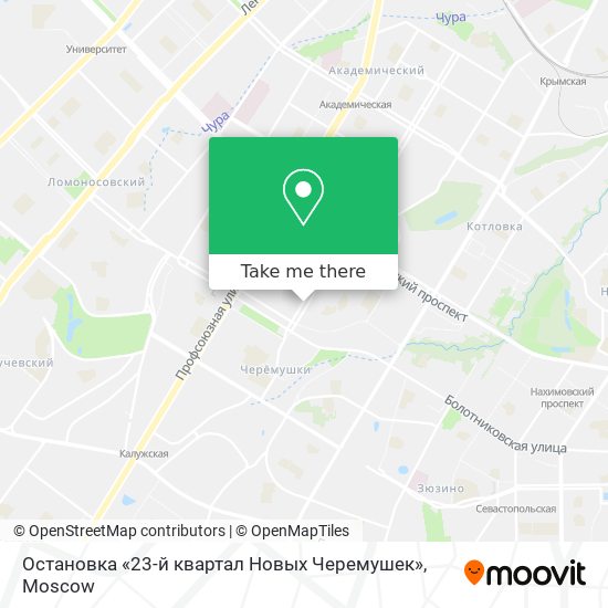 Остановка «23-й квартал Новых Черемушек» map