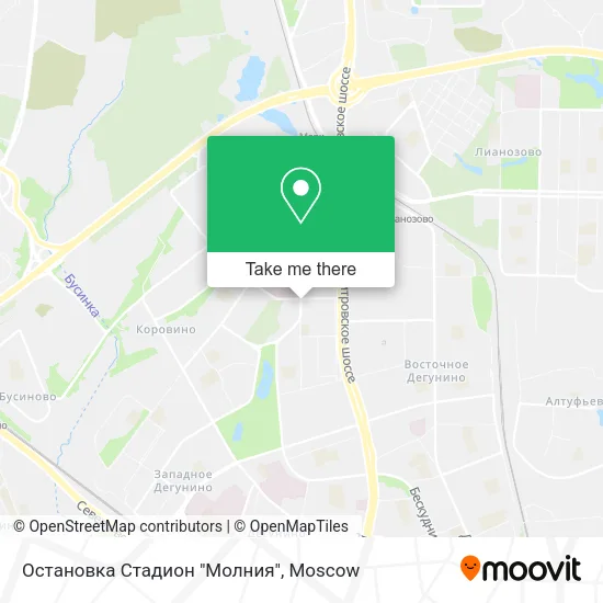 Остановка Стадион "Молния" map
