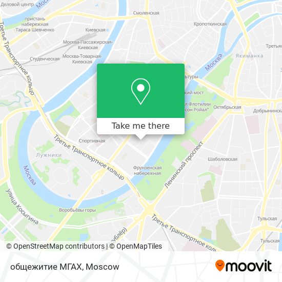 общежитие МГАХ map