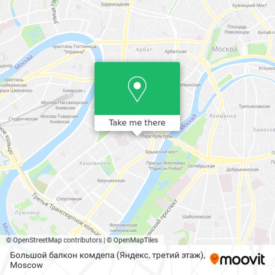 Большой балкон комдепа (Яндекс, третий этаж) map