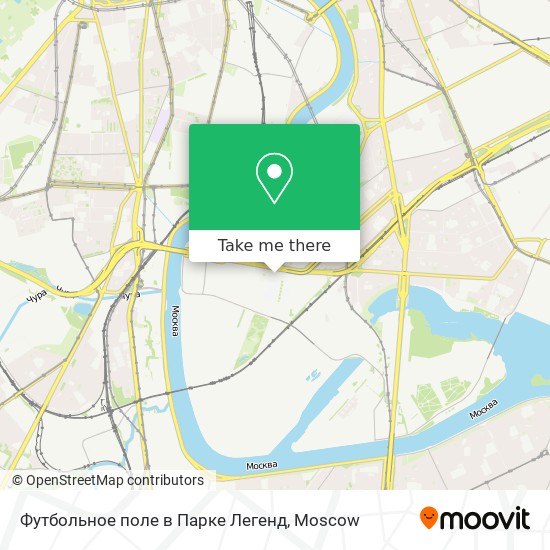 Футбольное поле в Парке Легенд map