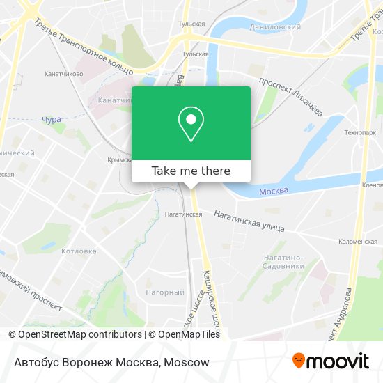 Автобус Воронеж Москва map