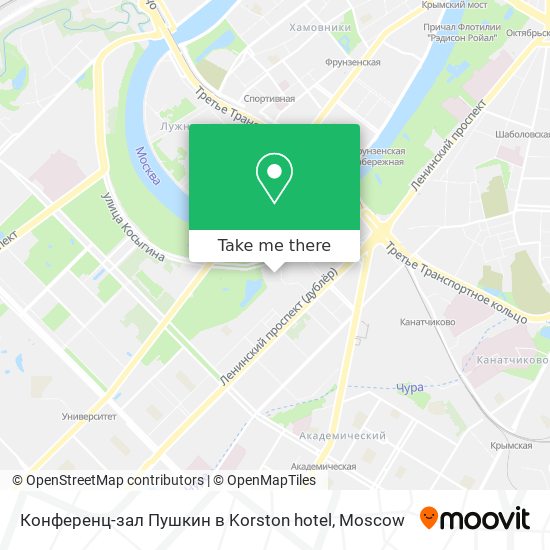 Конференц-зал Пушкин в Korston hotel map