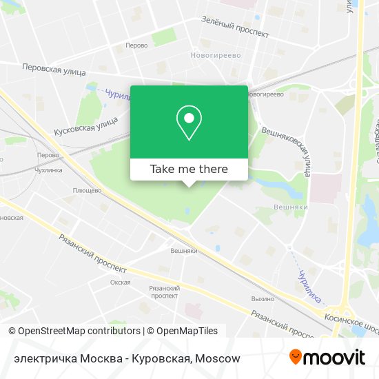 электричка Москва - Куровская map