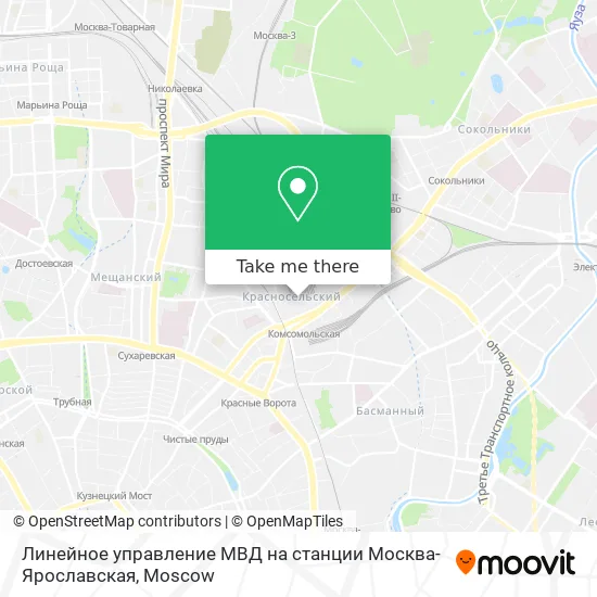 Линейное управление МВД на станции Москва-Ярославская map